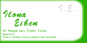ilona eiben business card